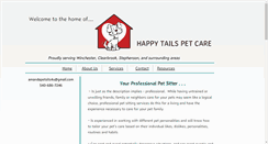 Desktop Screenshot of happytailsinhomepetcare.com