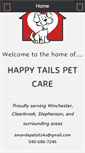 Mobile Screenshot of happytailsinhomepetcare.com